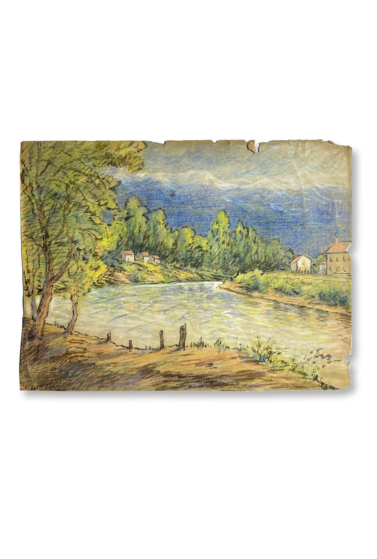 Paris 14.5” x 19” Down by the River