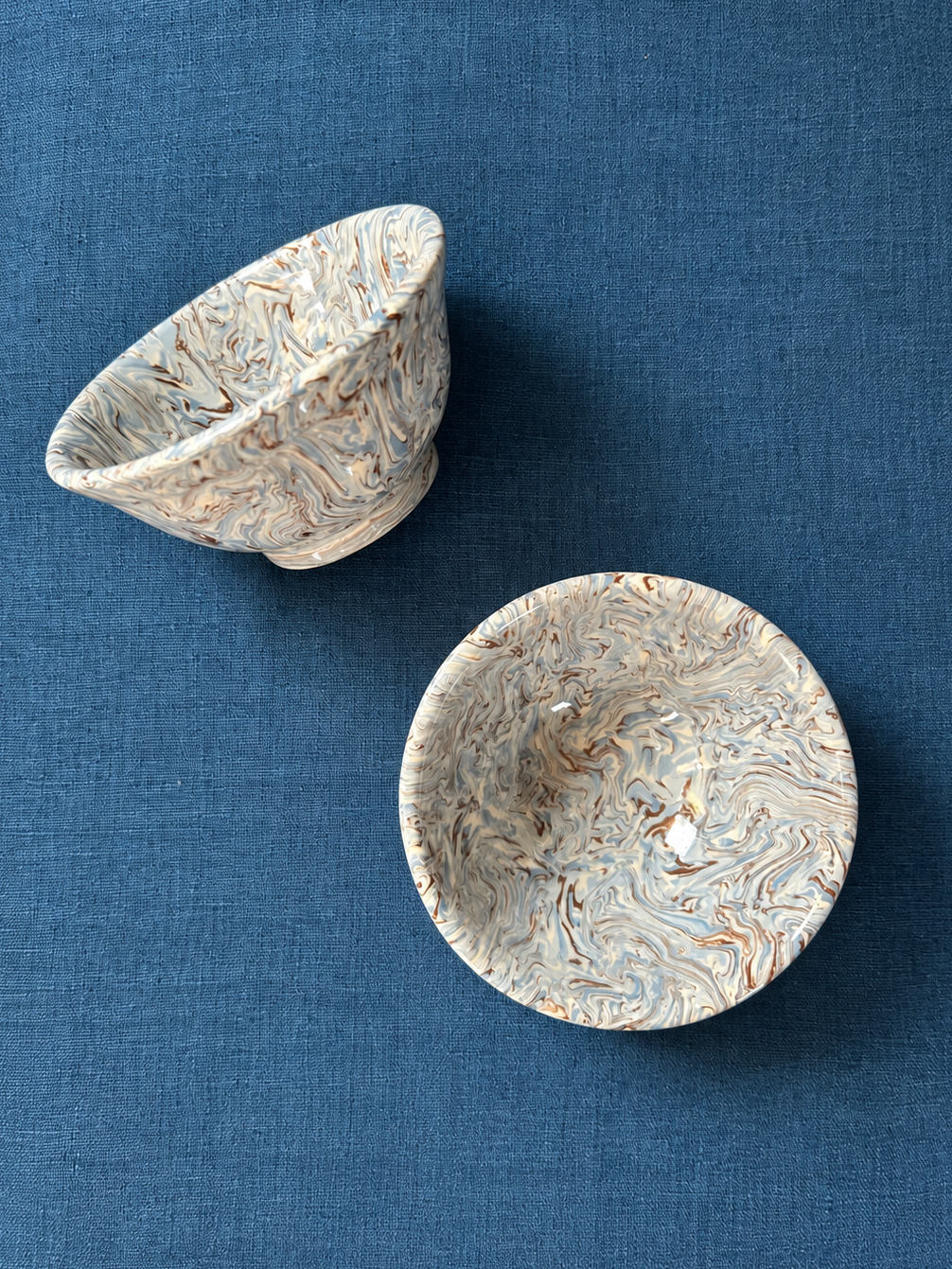 Provence - 5” x 3”H Aptware Marbled Clay Bowl