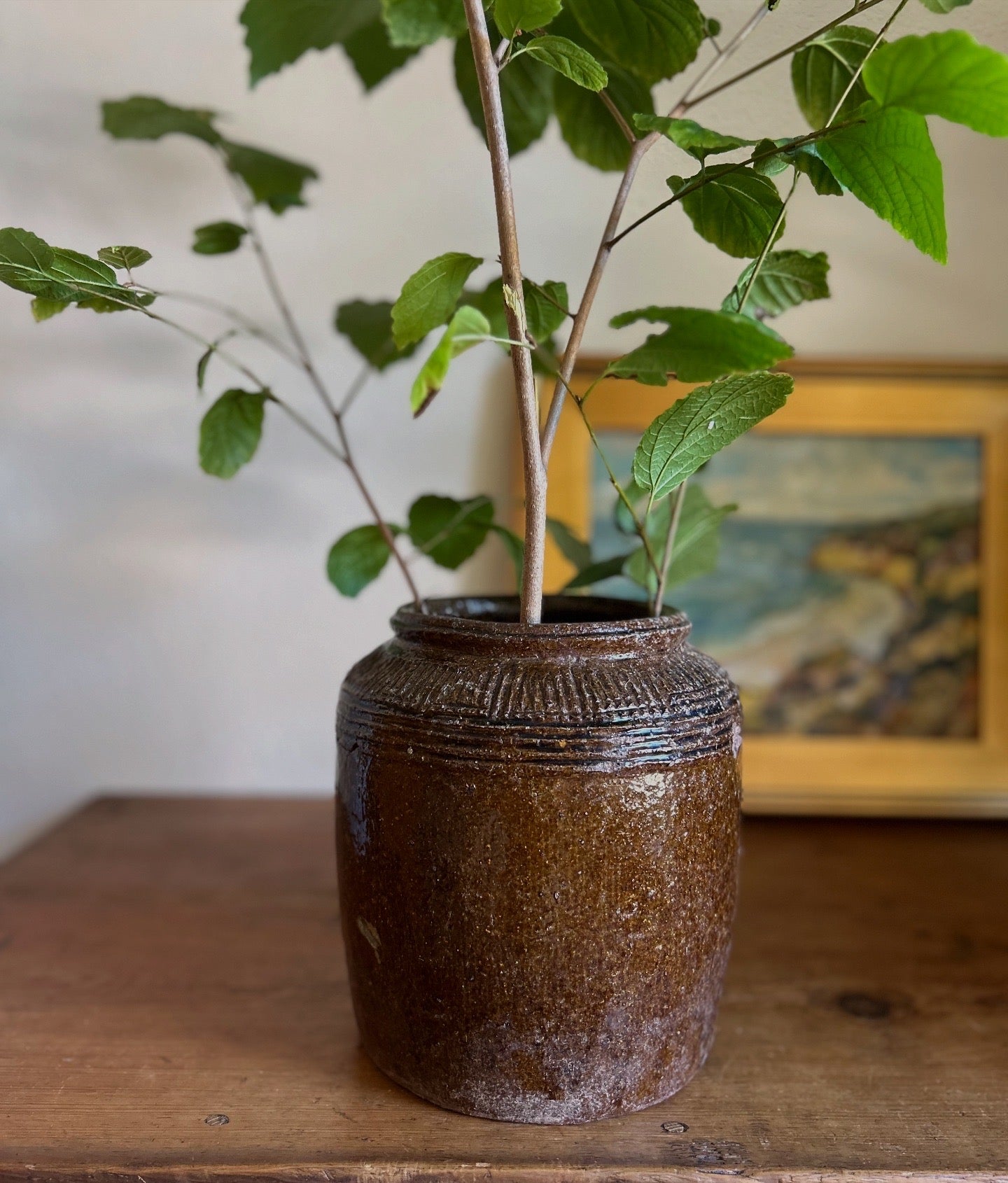 9” Vintage Chinese Bean Pot