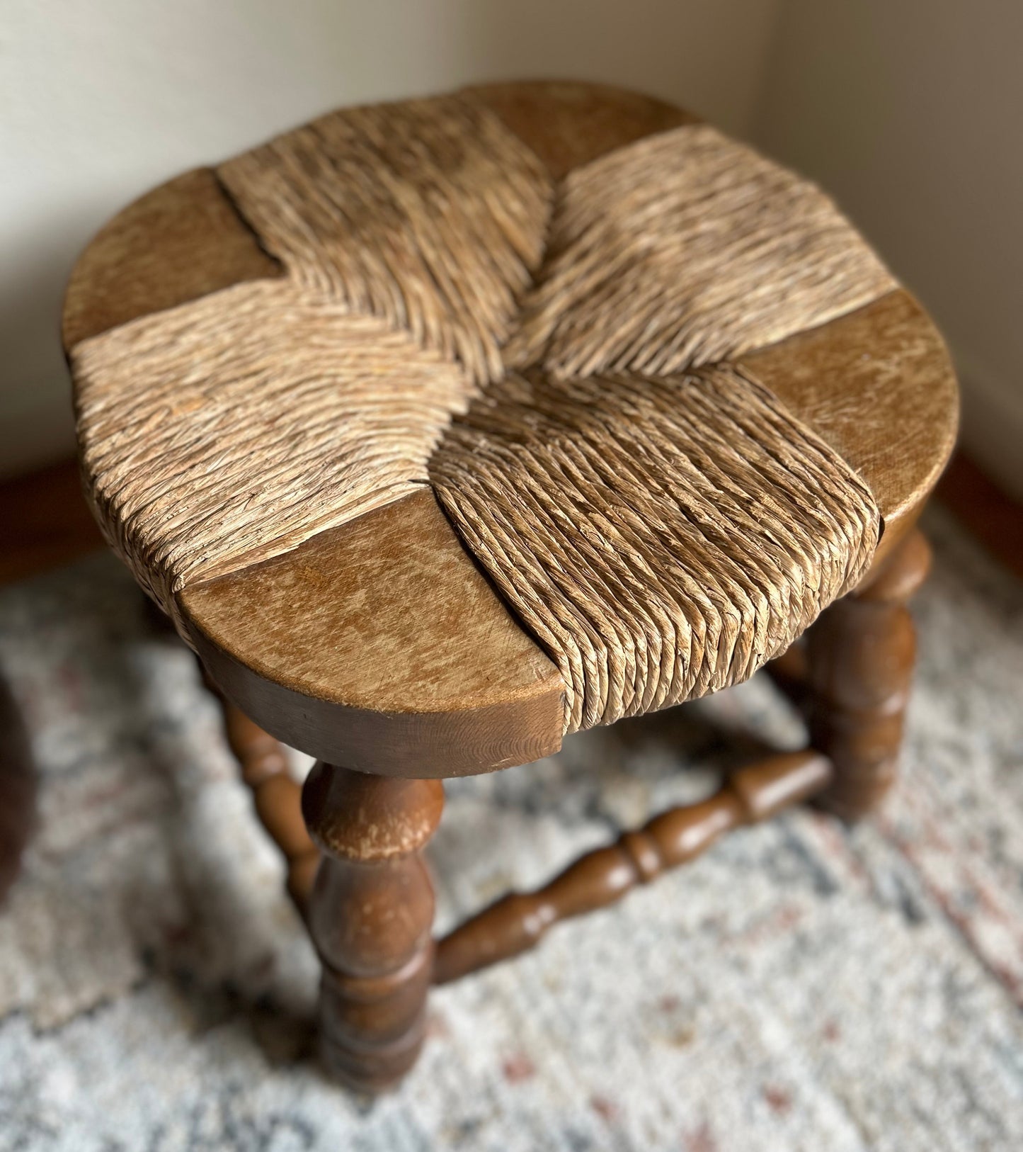 13” x 13” x 13” French Rush Stool