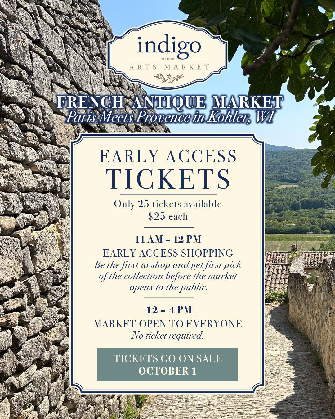 French Antique Market — Early Access Ticket $25 per person