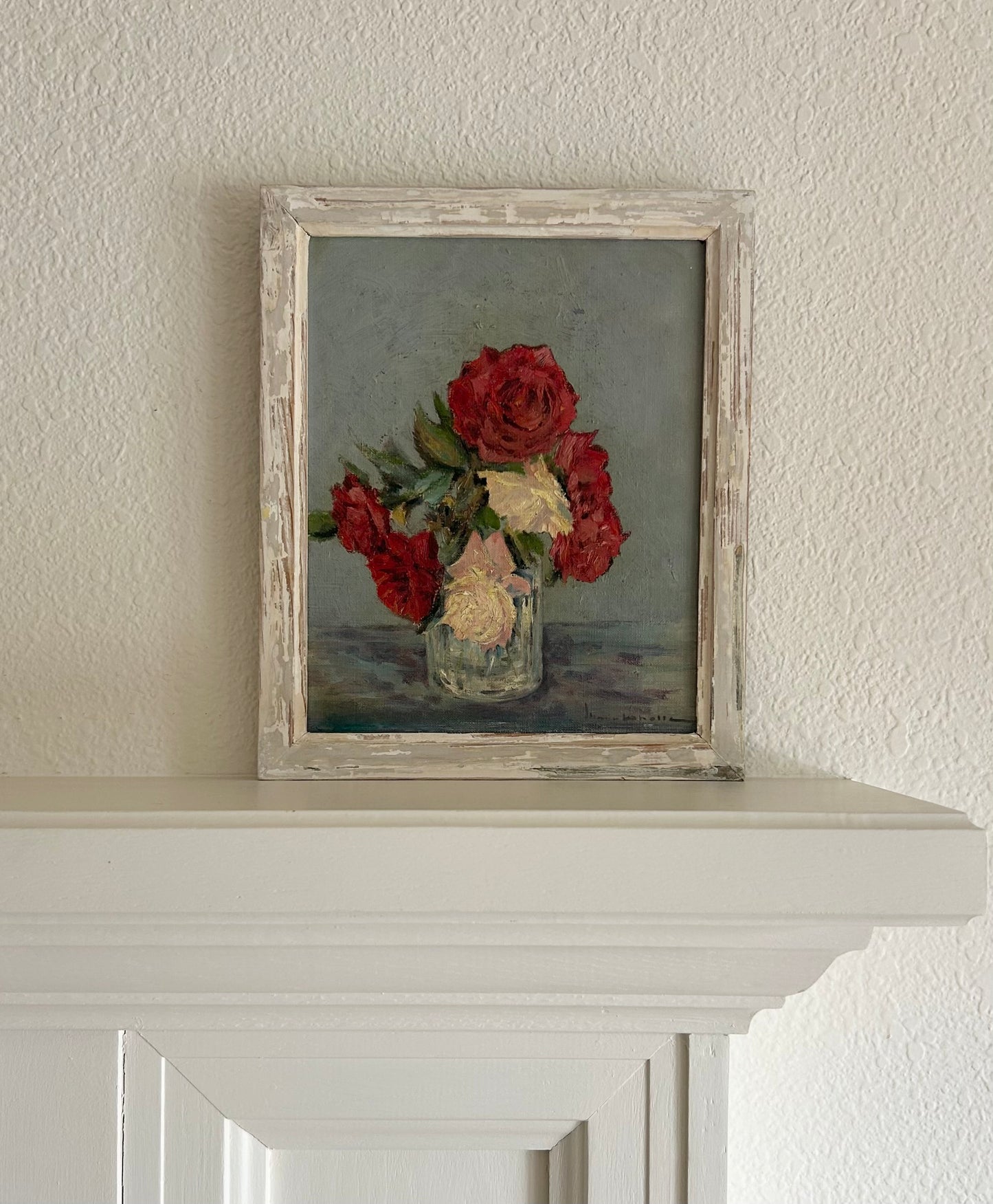 Paris - 10” x 12” Vintage French Oil on Canvas Summer Blooms