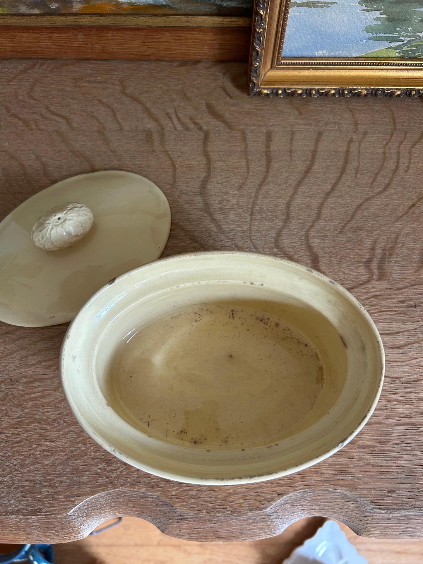 Paris - 7” x 5” Antique French Terrine with lid