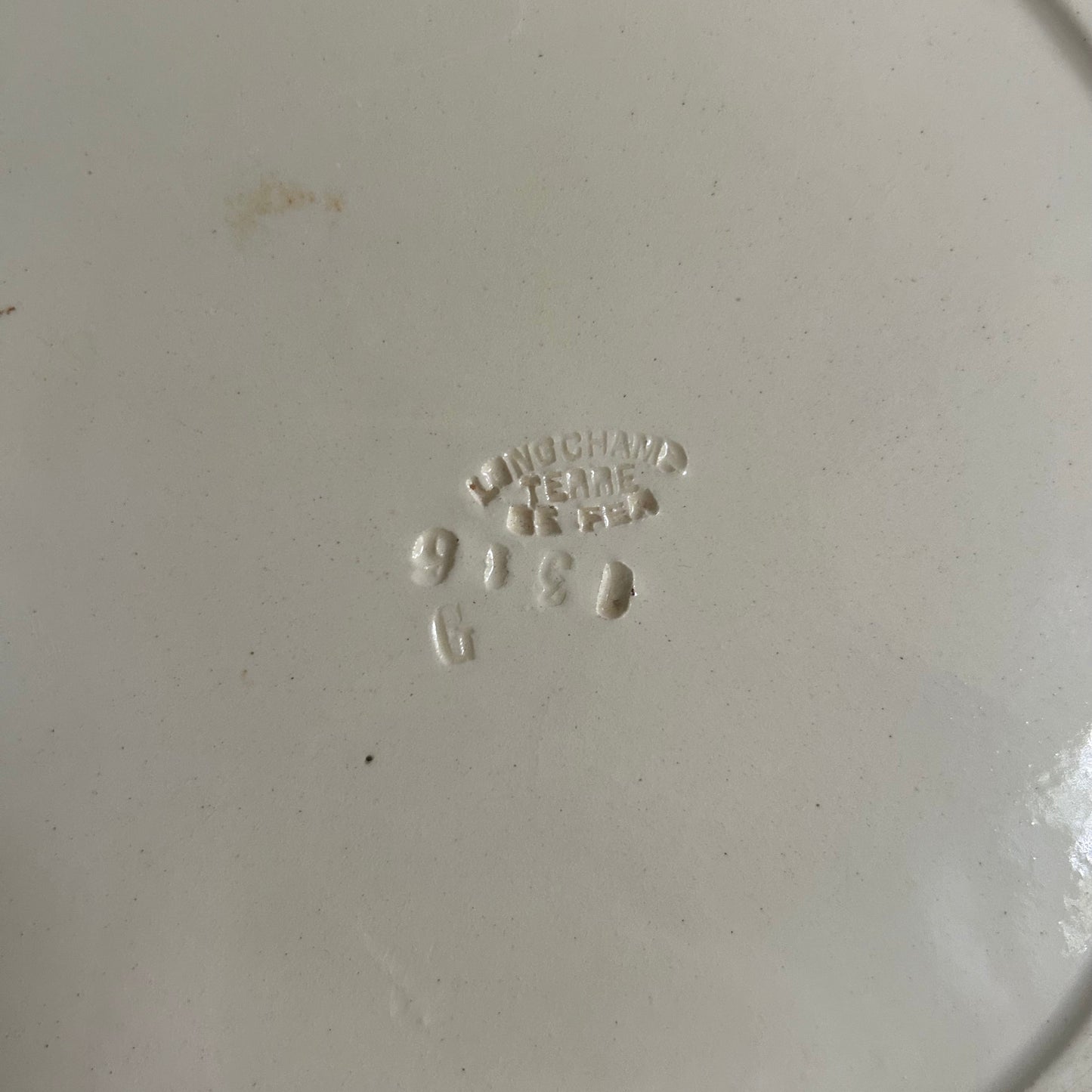 10” Antique 19th Century Longchamp Asparagus Plate Cloisonné Enamel