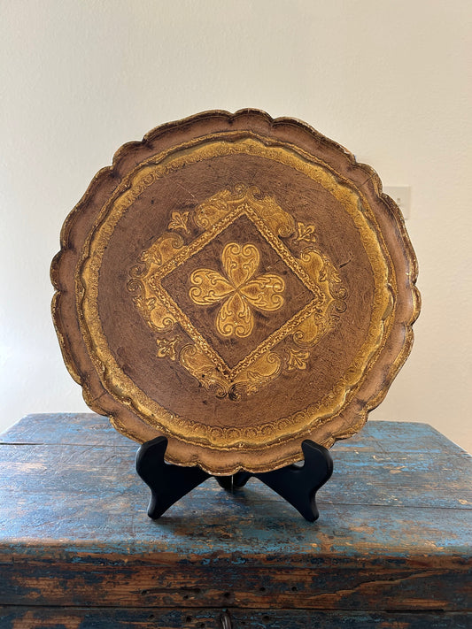 Beautiful Hand Carved Florentine Tray