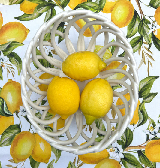 10” x 5” Italian Ceramic Woven Bowl