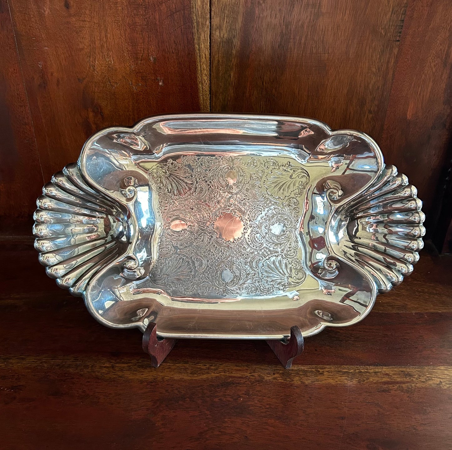 Silver-Plate Shrimp Tray
