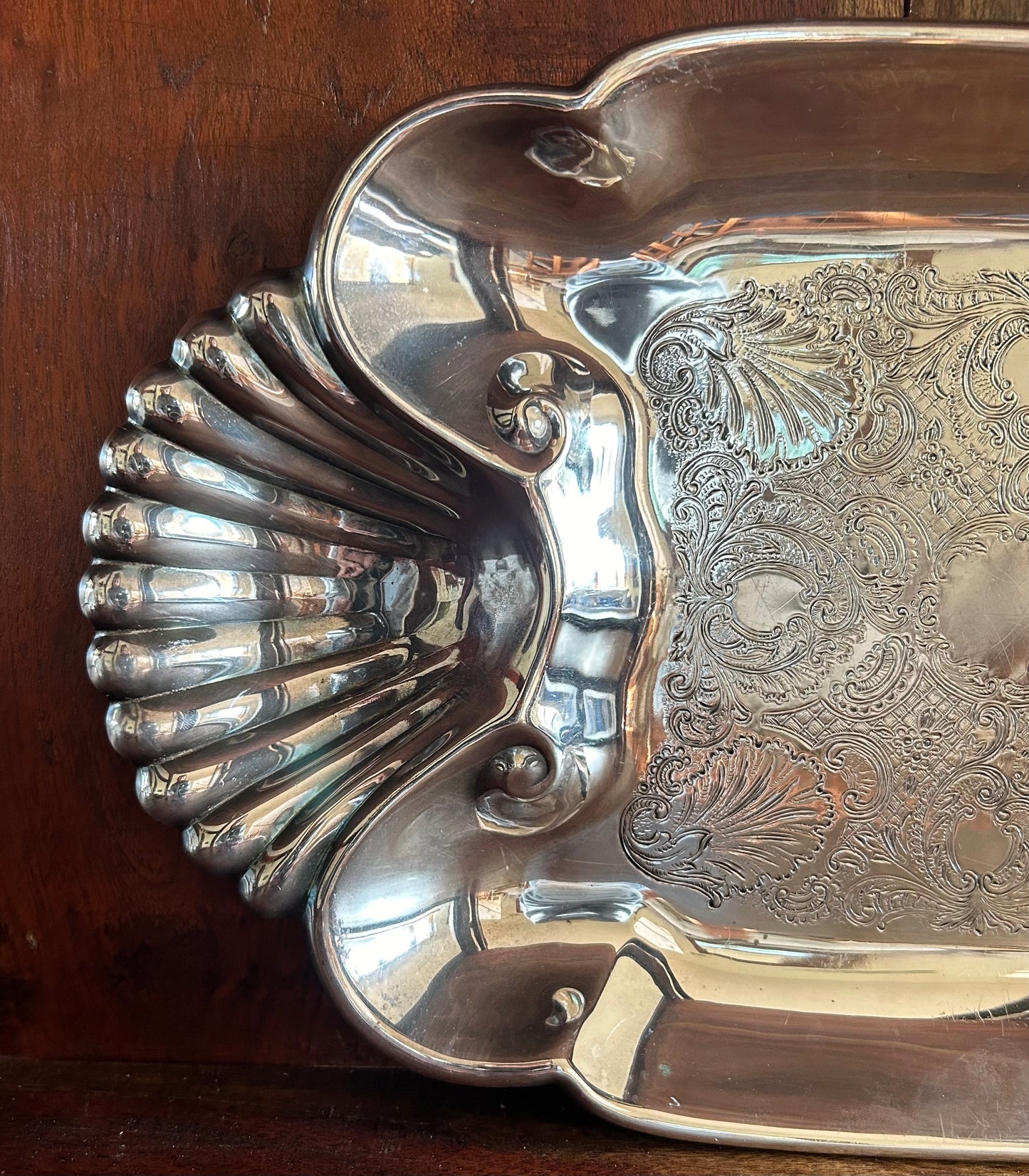 Silver-Plate Shrimp Tray