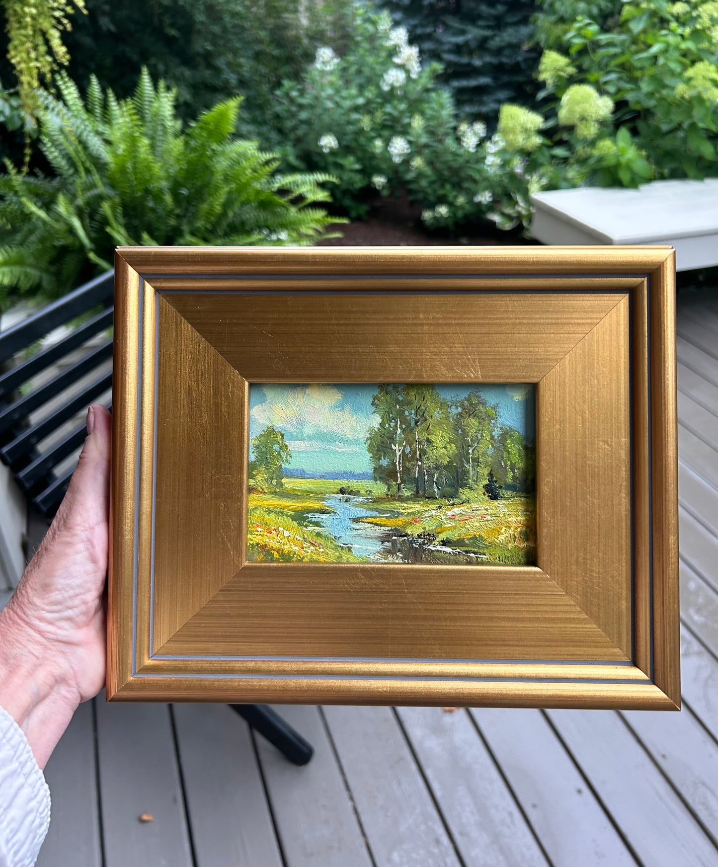 Countryside Creek Original 4” x 6” Oil on Board