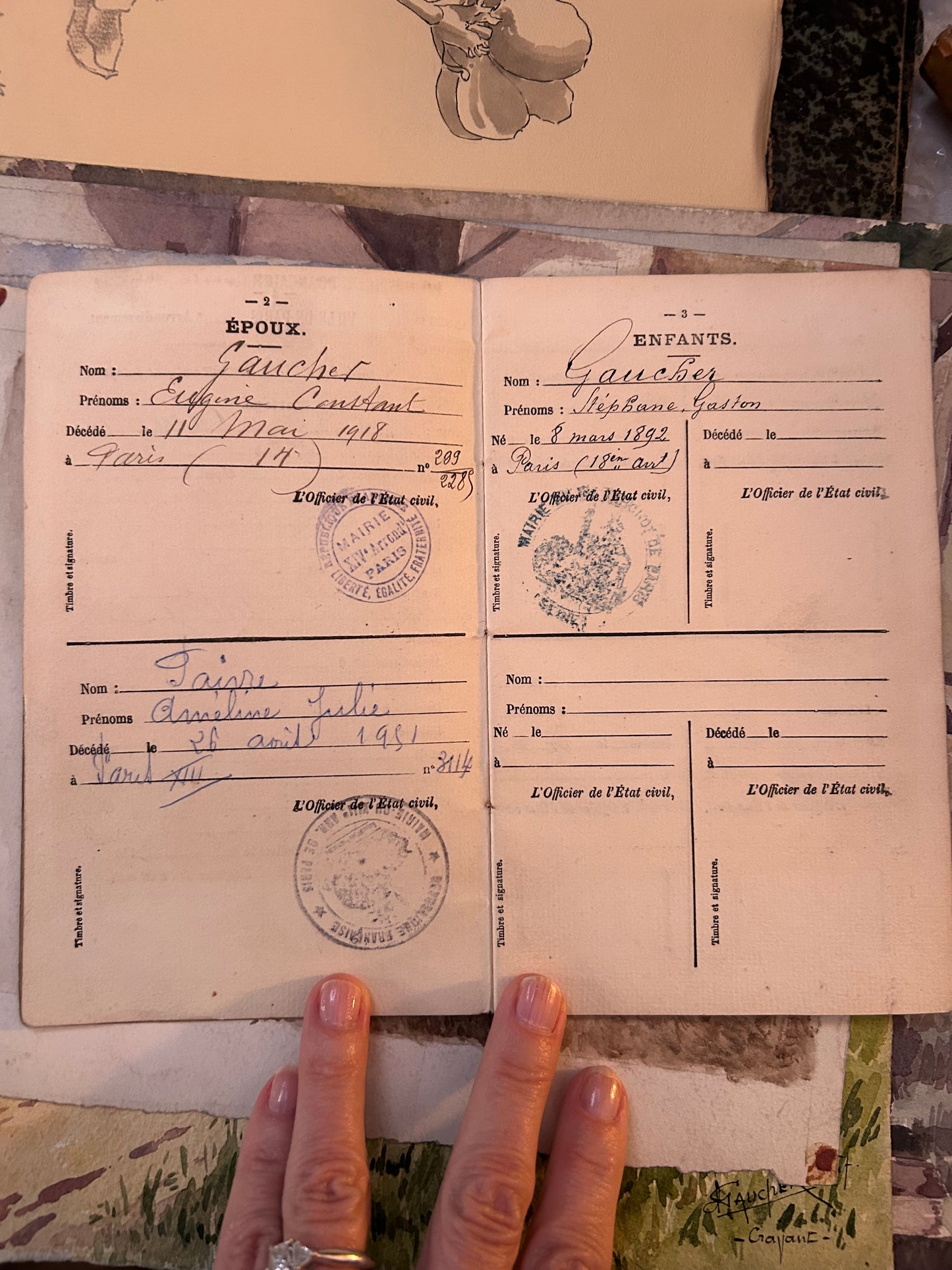 Paris- Antique Watercolor 6.5 x 10