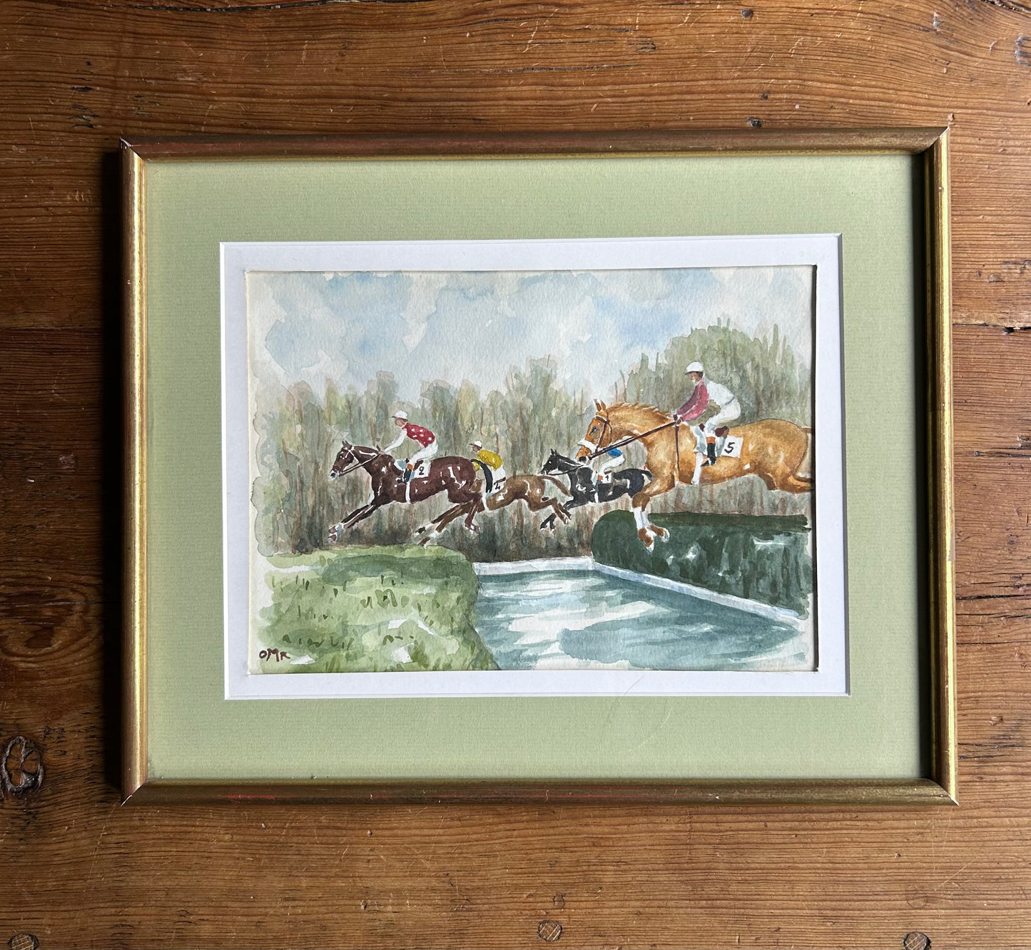 Paris- Equestrian Watercolor Painting 10 x 12