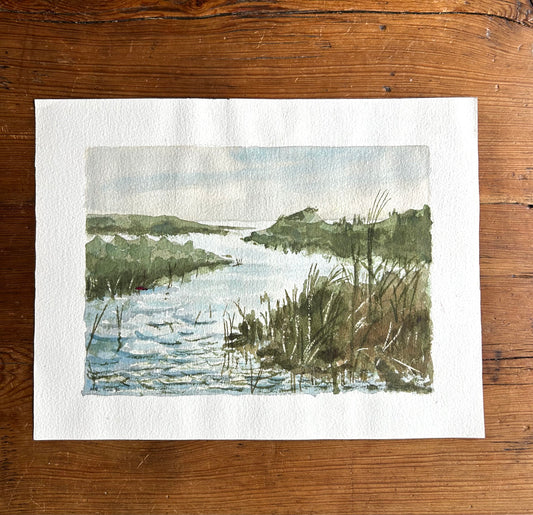 Paris- Vintage Watercolor 9 x 12