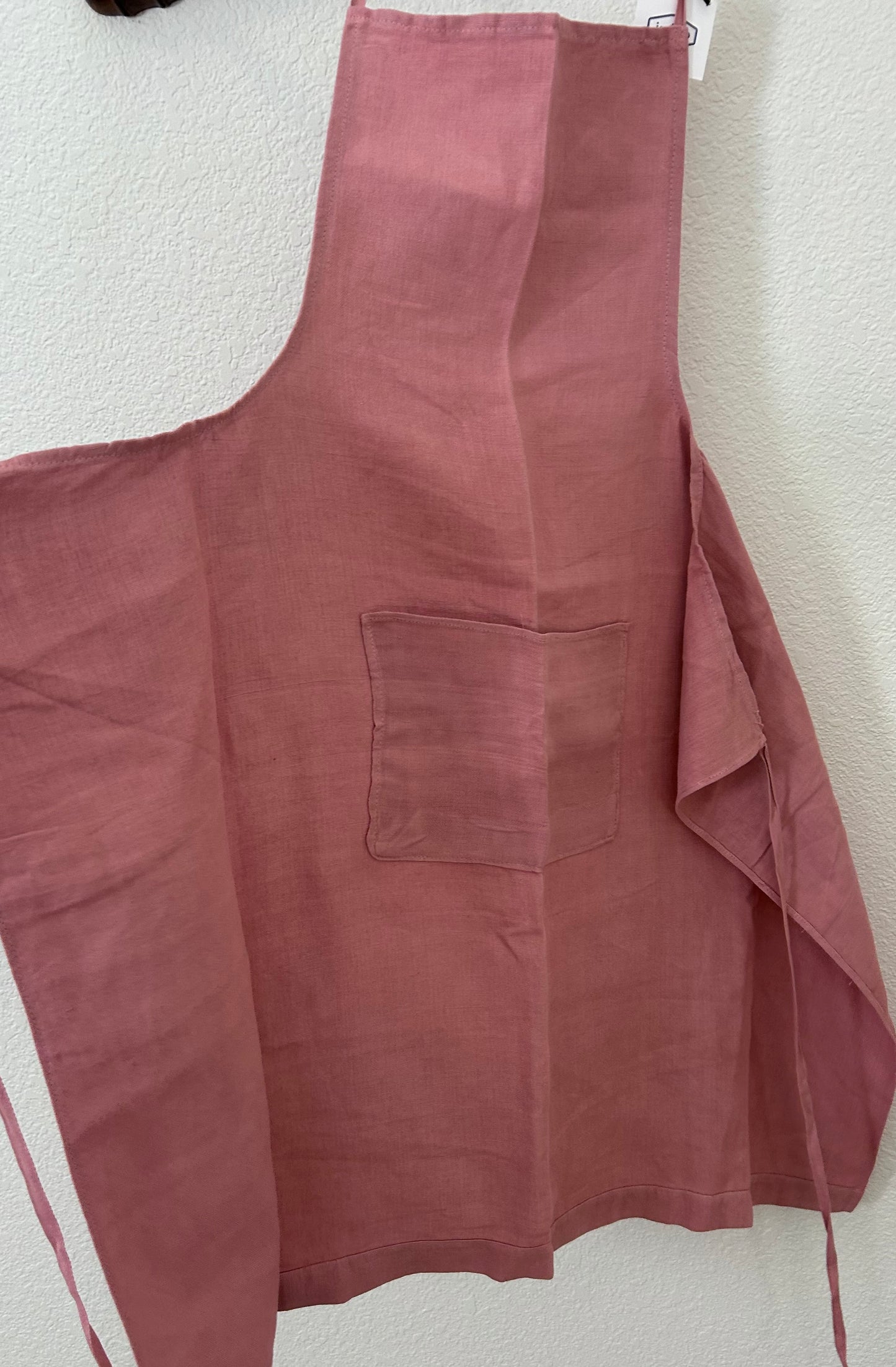 Provence - Vintage Dusty Rose Pink Linen Apron