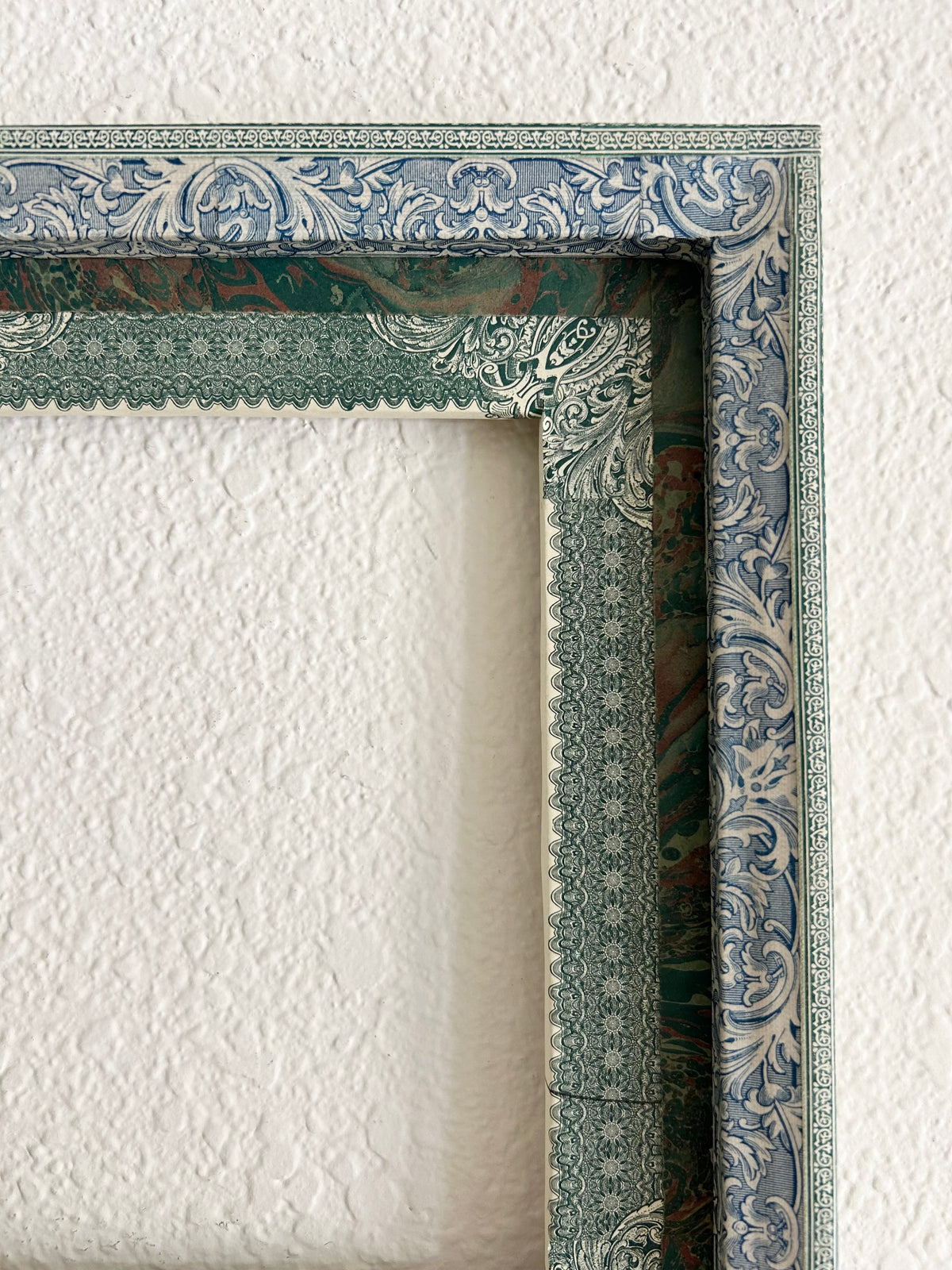 9” x 11” Handmade Decoupage Frame opening 5” x 7”
