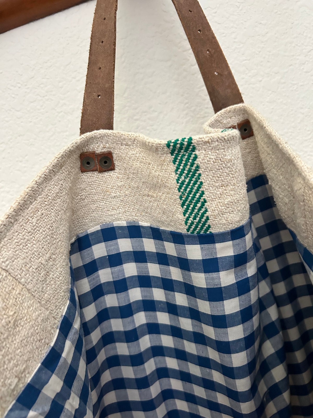Provence - Grain Sack Bag with Leather Handles