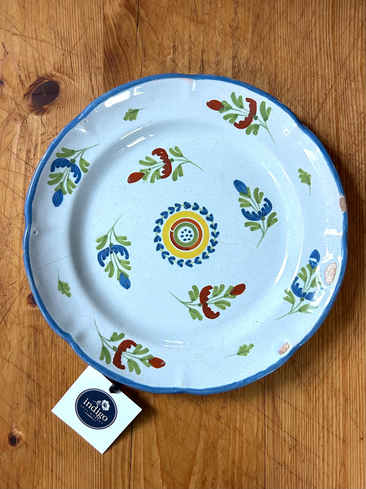 Paris 9” Antique French Faience Plate