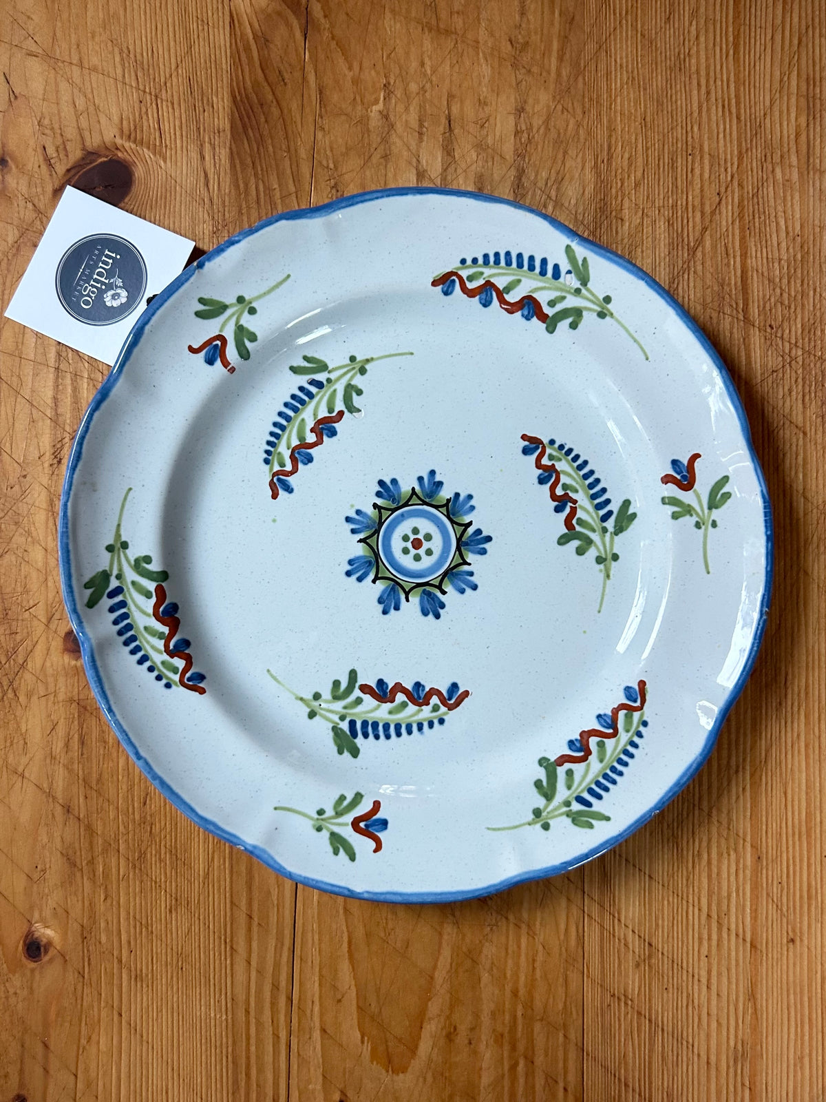 Paris 9” Antique French Faience Plate