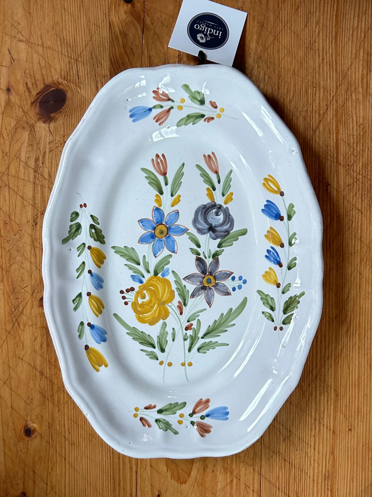 11” x 8.5” French Faience Platter