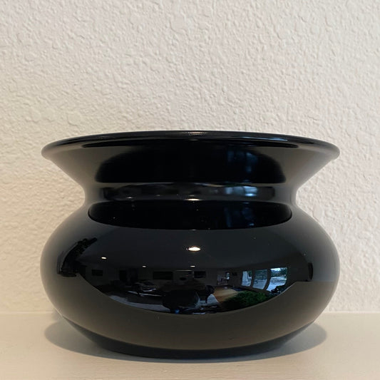 Black Glass Vase/Planter