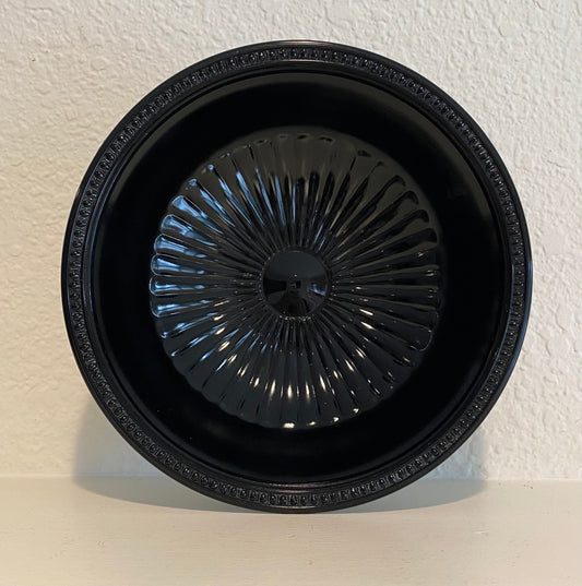 Black Glass Pedestal Bowl