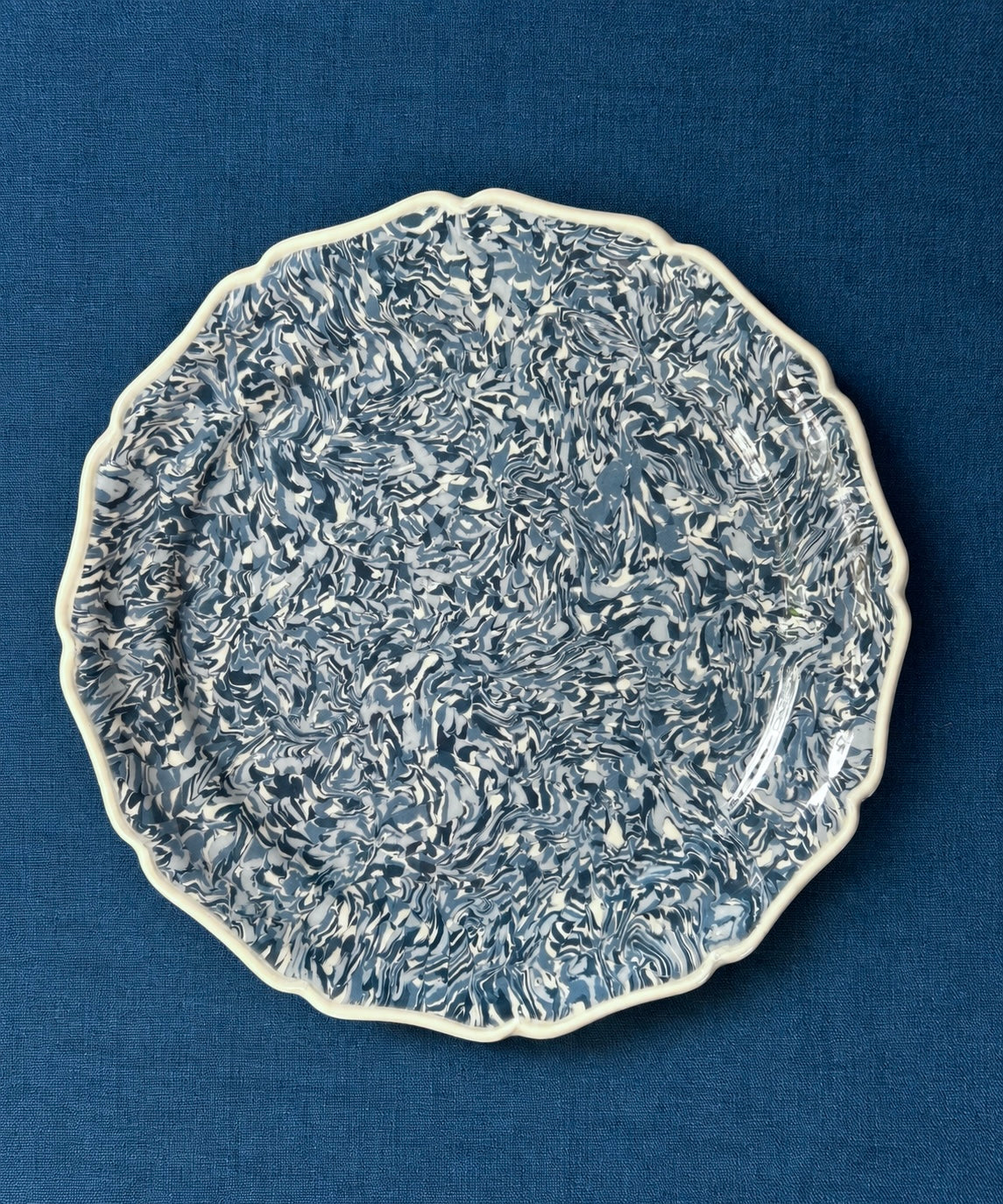 Provence - 13” Aptware Marbled Clay Scalloped Edge Platter