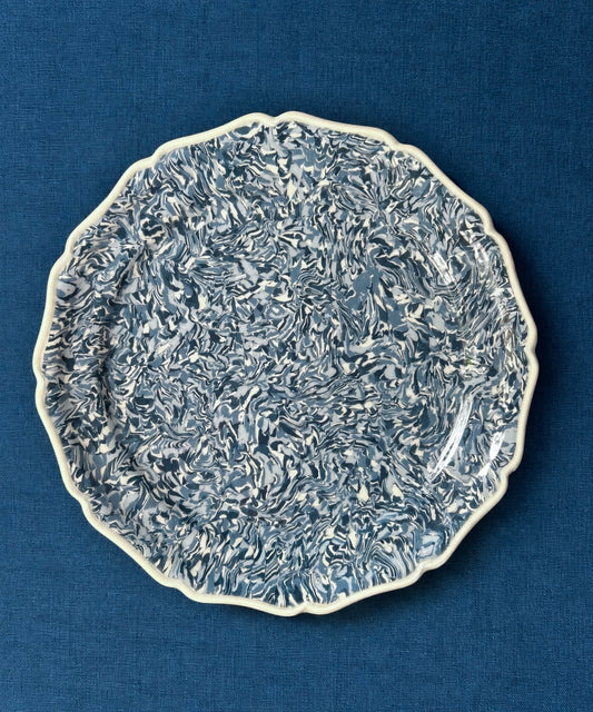 Provence - 13” Aptware Marbled Clay Scalloped Edge Platter