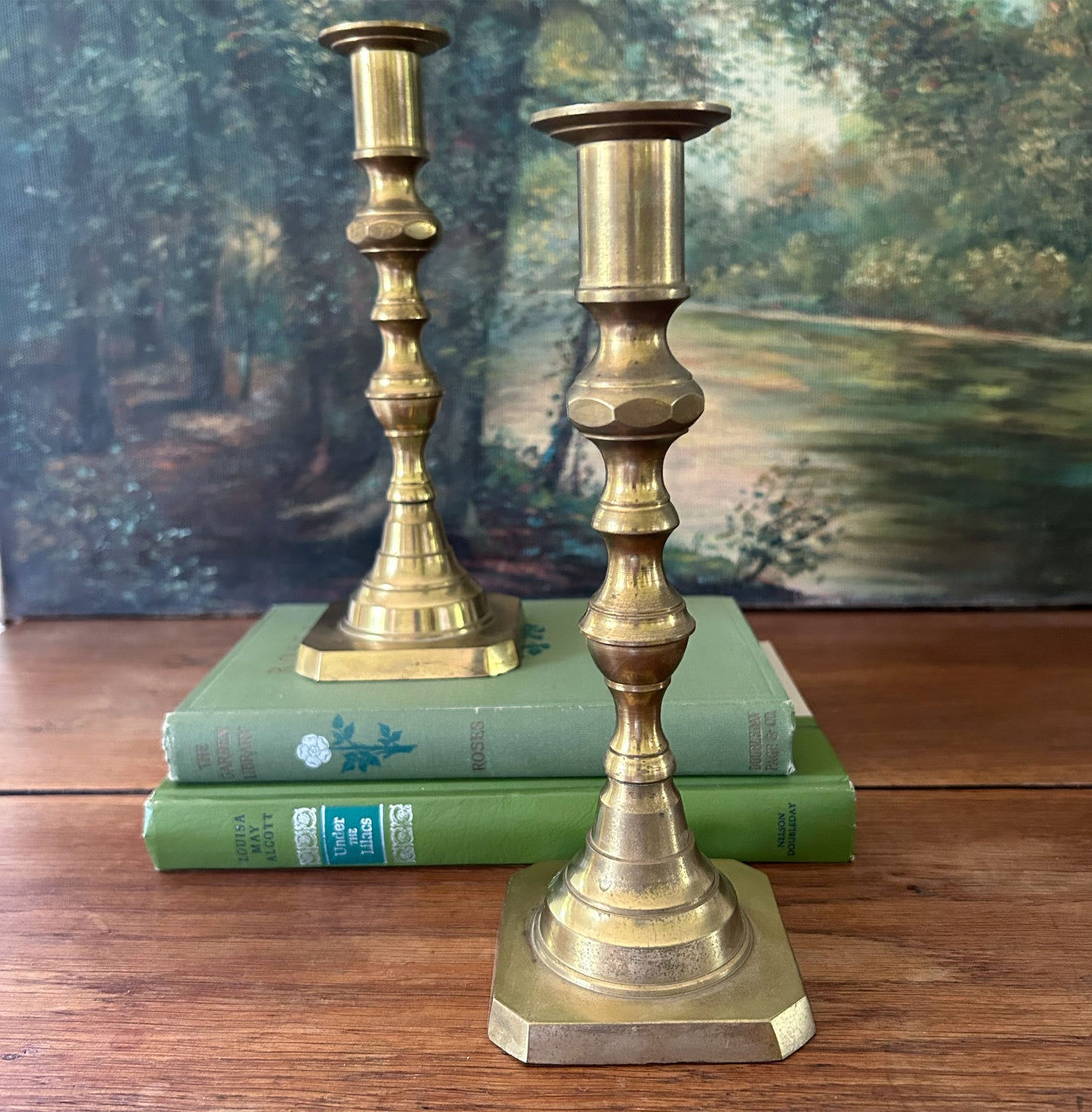 Set of 2 Brass Candlesticks
