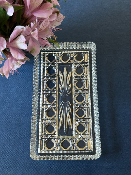 8.25” x 4.5” 1960s Federal Glass Tray