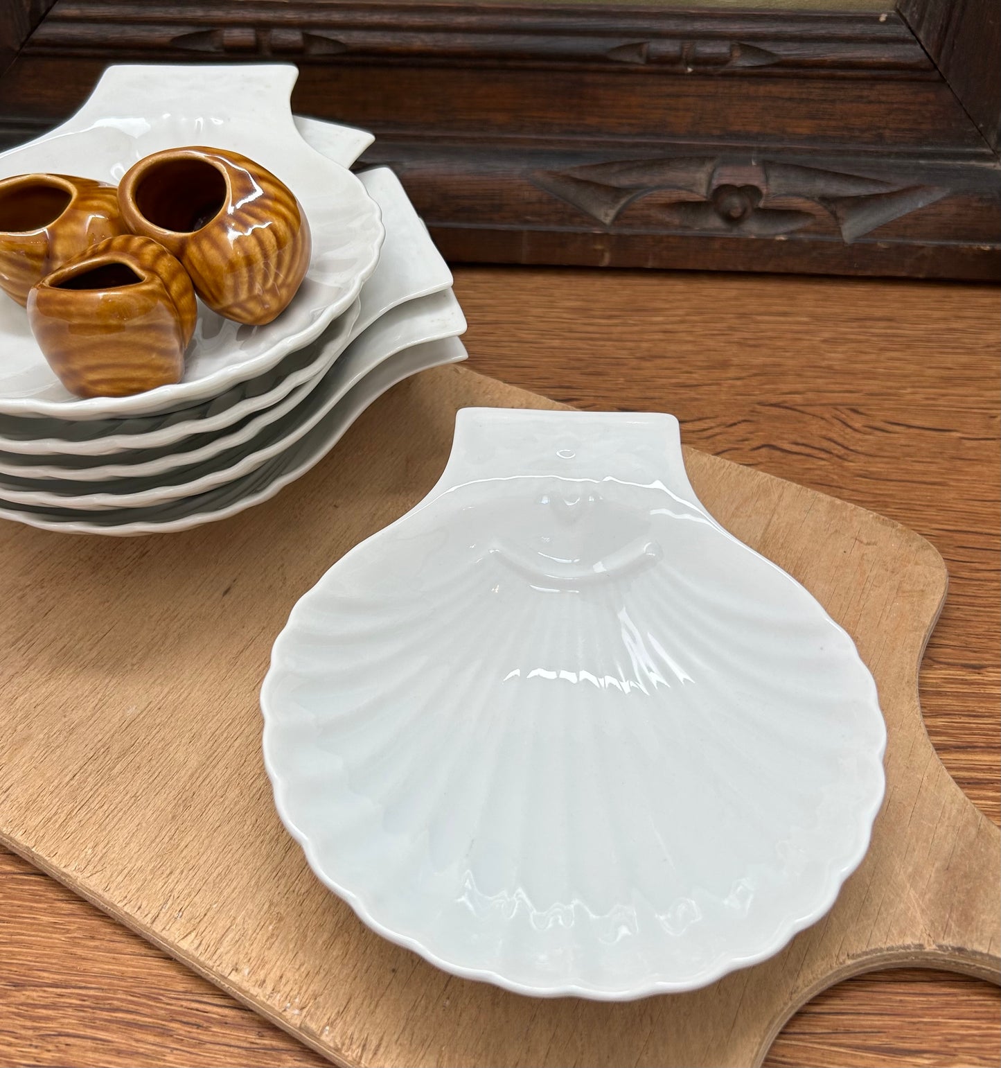5” French Porcelain Shell Dish