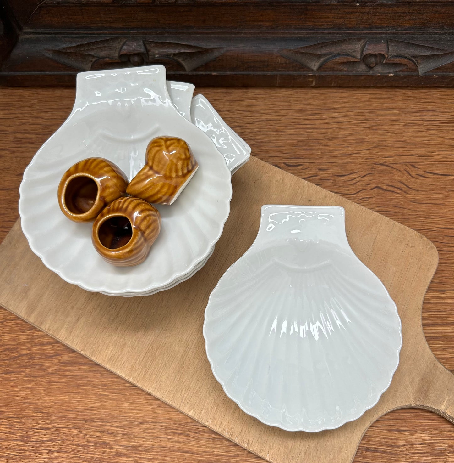 5” French Porcelain Shell Dish