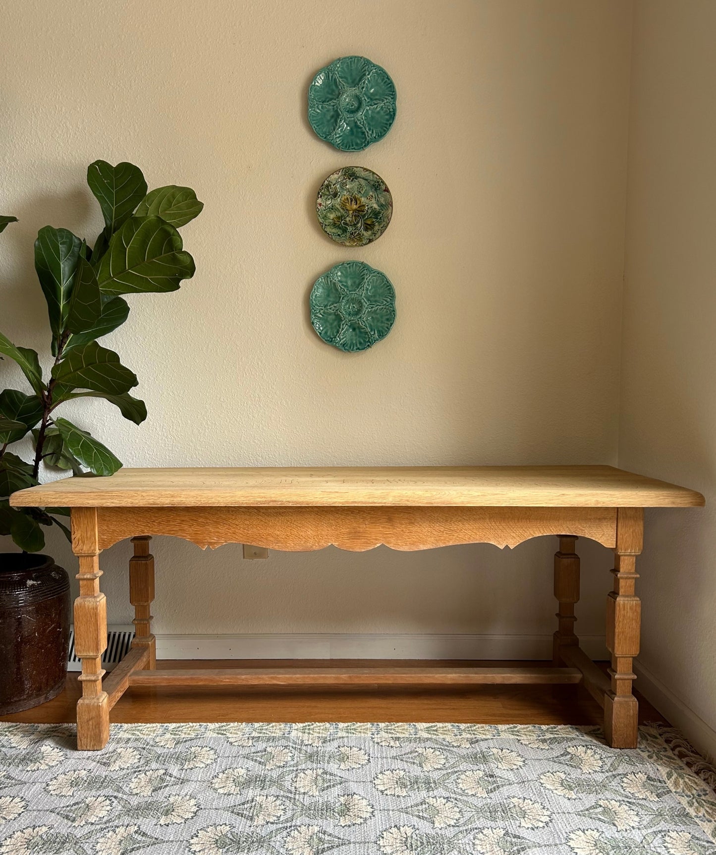 Danish Oak Henning Kjaernulf Style 55” x 23” x 22” H Coffee Table