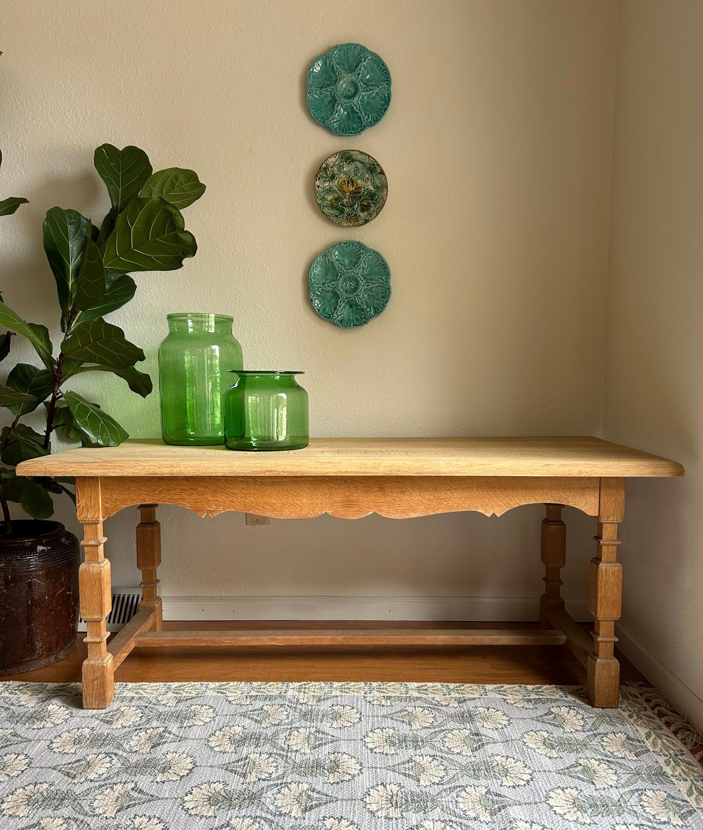 Danish Oak Henning Kjaernulf Style 55” x 23” x 22” H Coffee Table