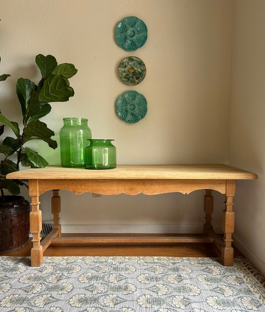 Danish Oak Henning Kjaernulf Style 55” x 23” x 22” H Coffee Table