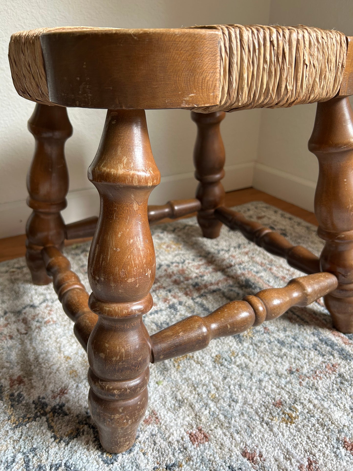 13” x 13” x 13” French Rush Stool