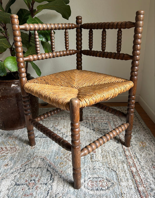 Danish Bobbin Corner Chair