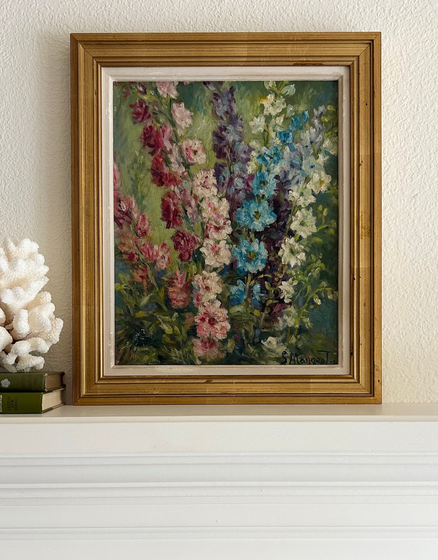 Paris - 16.5” x 20” Original French Oil on Canvas, Parisian Market Bouquet