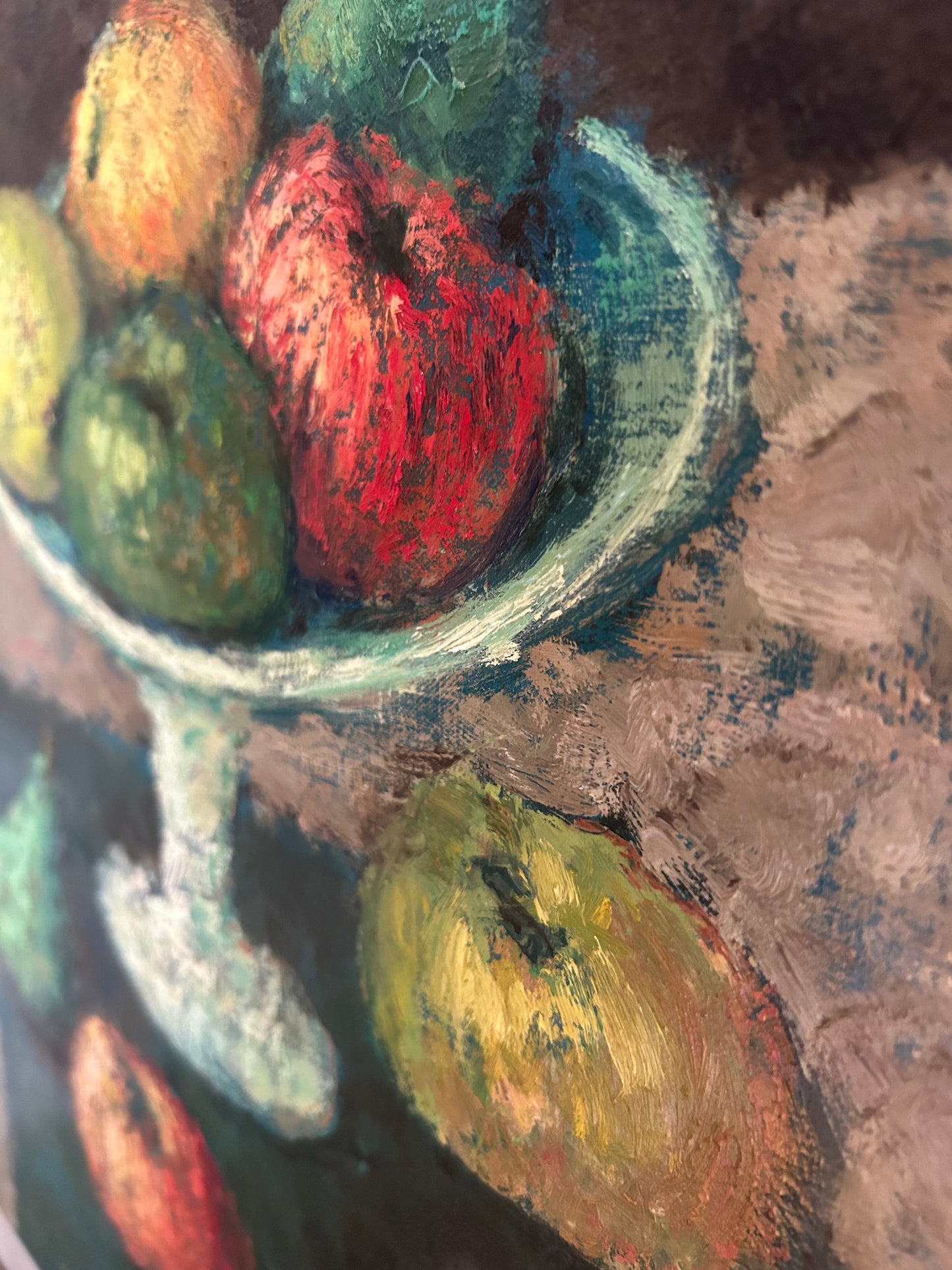 Paris - 1966, 18” x 22” Original French Oil on Canvas, Fresh Fruits
