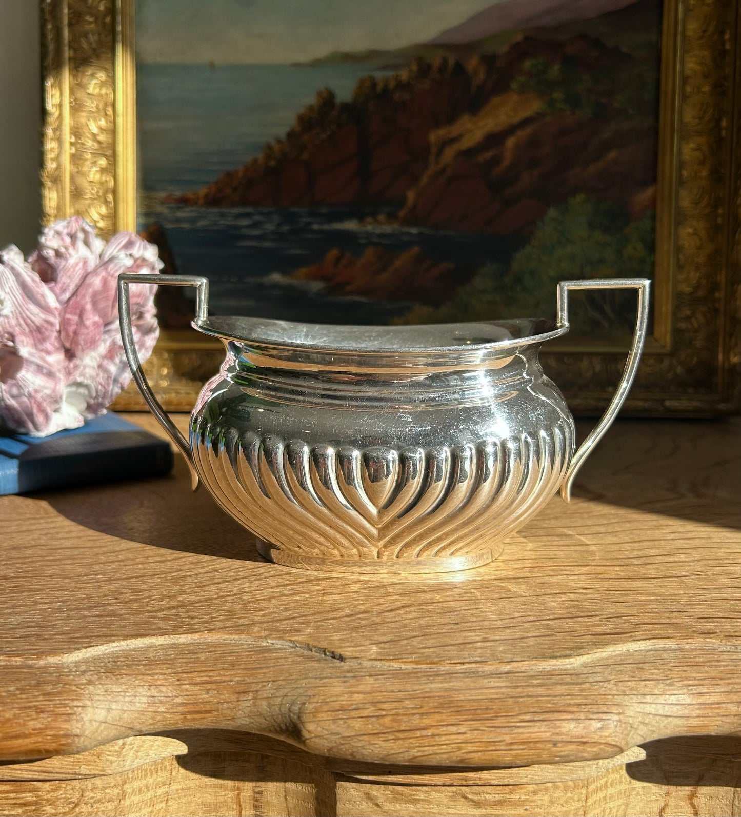 Paris - 7” x 3.5” x 4”H Sheffield English Silverplate Vessel