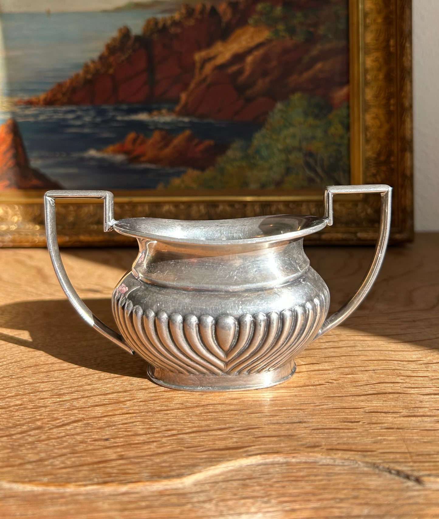 Paris - 5.5” x 2” x 3”H Sheffield English Silverplate Sugar