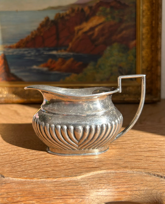 Paris - 5” x 2” x 3” Sheffield English Silverplate Creamer