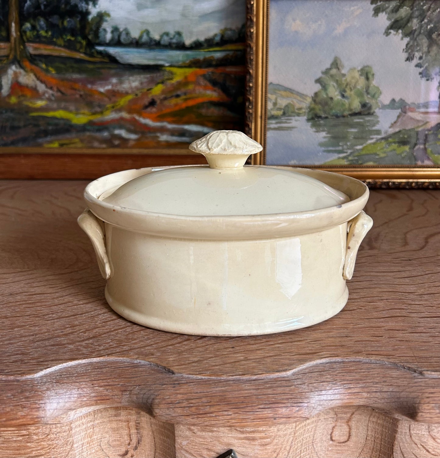 Paris - 7” x 5” Antique French Terrine with lid