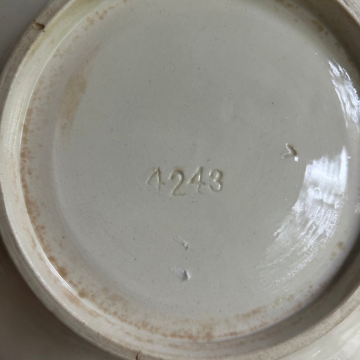 9” Antique French Fives-Lille Asparagus Plate