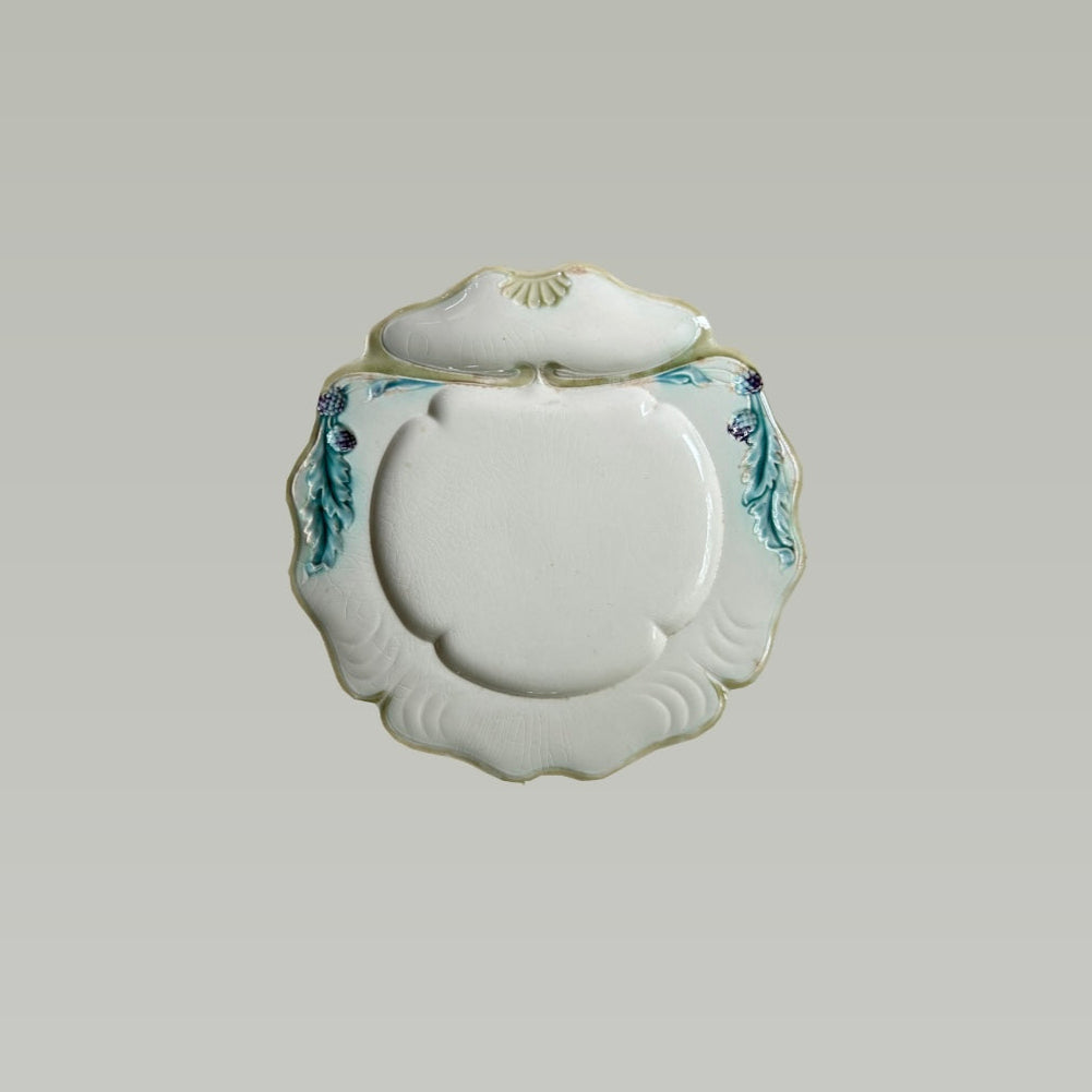 9” Antique French Fives-Lille Asparagus Plate