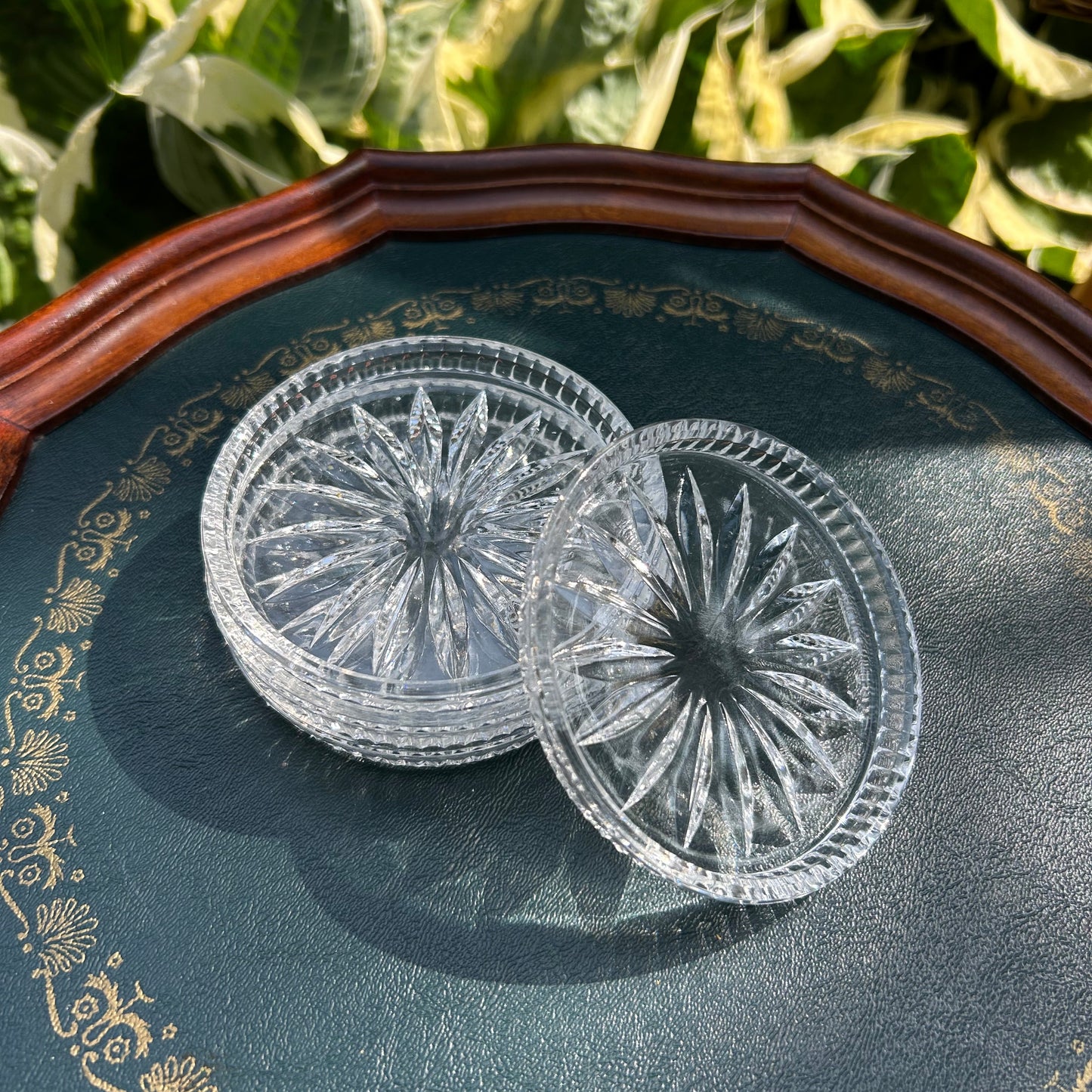 3.5"  Set of 4 Crystal Coasters