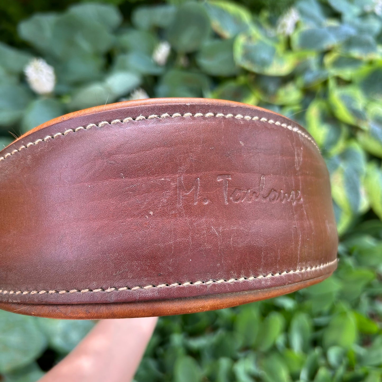 Vintage Leather Horse Girth by M Toulouse