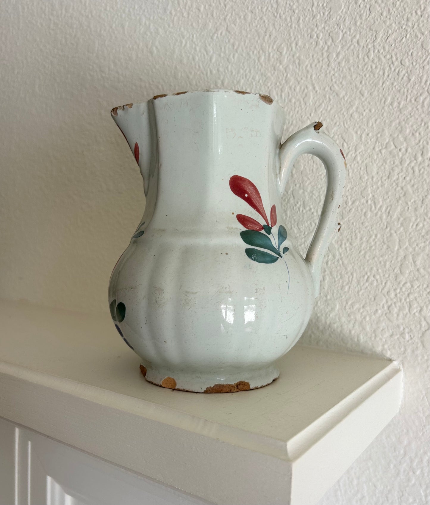 Provence - 8” Antique French Faience Pitcher