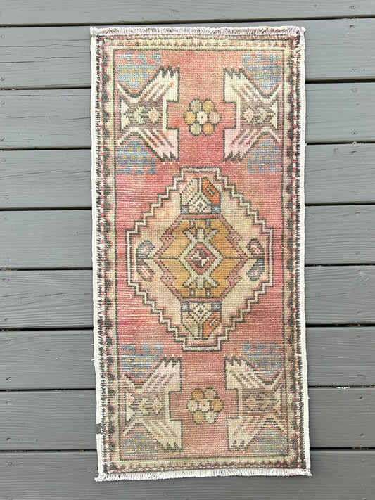 19” x 42” Vintage Turkish Rug