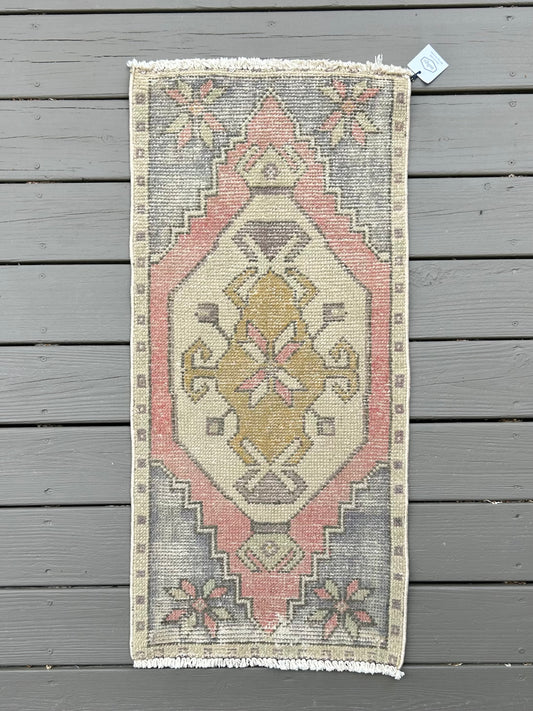 19” x 42” Vintage Turkish Rug