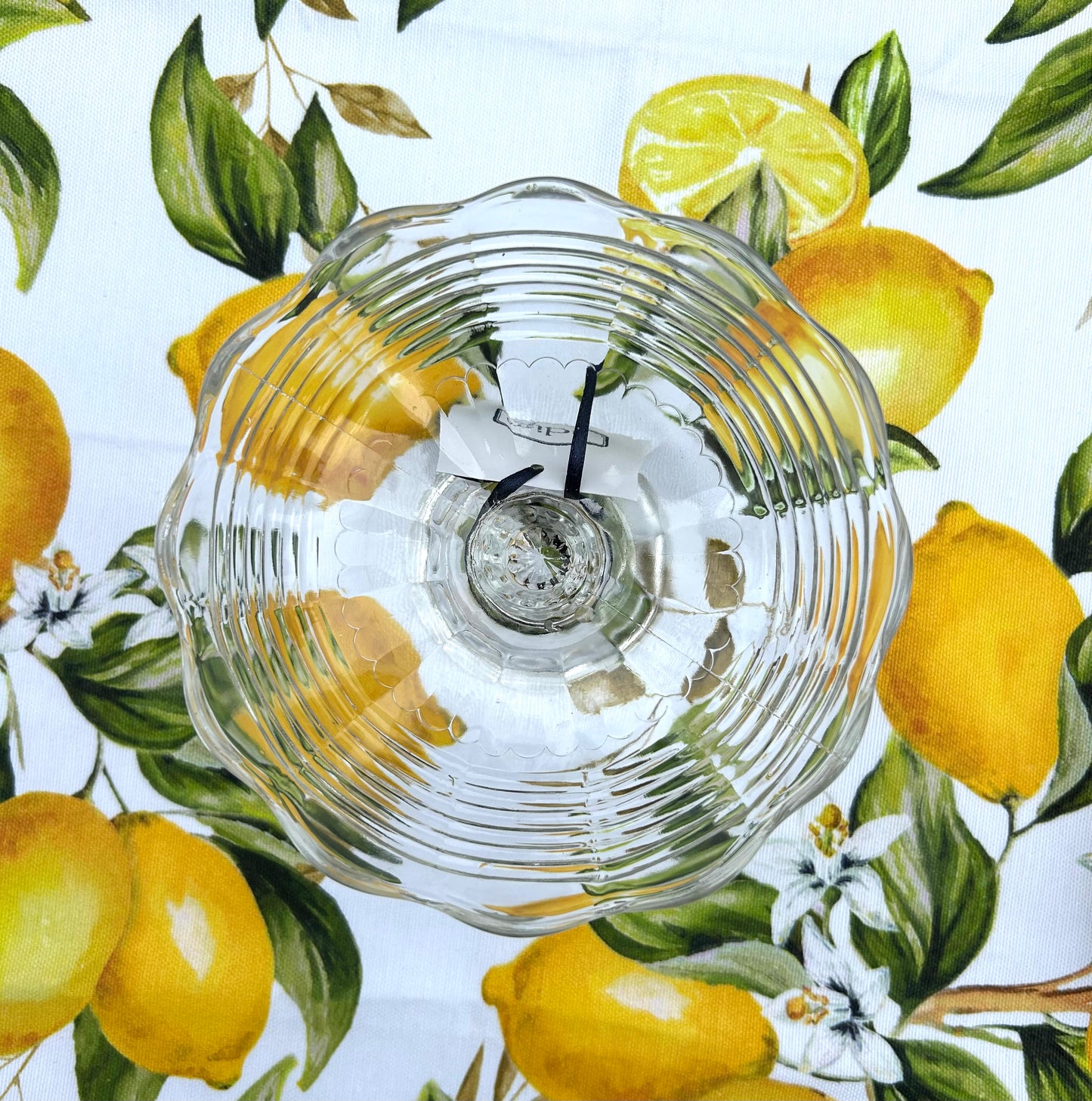 6” x 3.5” Vintage Glass Pedestal