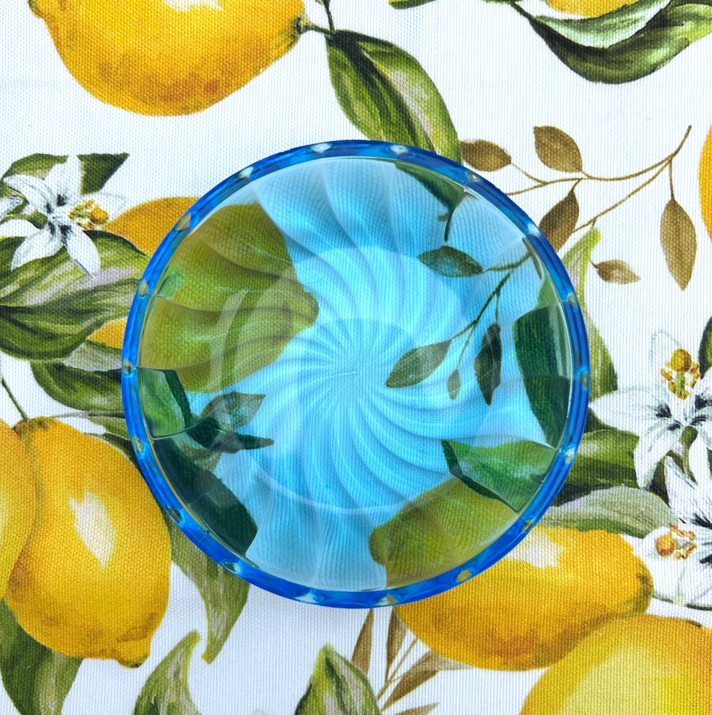 5” Vintage Blue Glass Trinket Dish